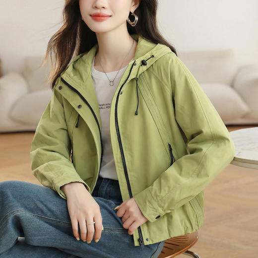 百媚生 休闲短外套女春秋夹克上衣BK9005 商品图0