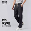 【含亚麻&含棉】圣得西宽松弯刀裤2026年春季男款抽绳棉弹牛仔裤 商品缩略图2