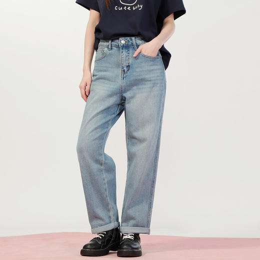 百搭显瘦男友风牛仔裤-纪念日百货门店同款168998169 商品图0