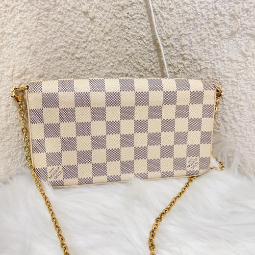 Lv 白棋盘格 三合一 链条包 商品图1