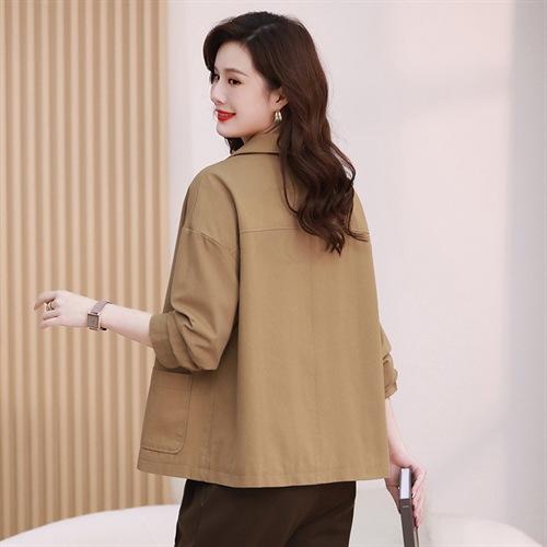 丁摩 短款外套女春秋新款大码休闲时尚薄款减龄上衣5ZF-11896 商品图4