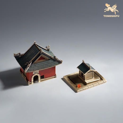 铜师傅 见微系列《武当联名升运殿》客厅铜建筑摆件 家居工艺品 商品图3