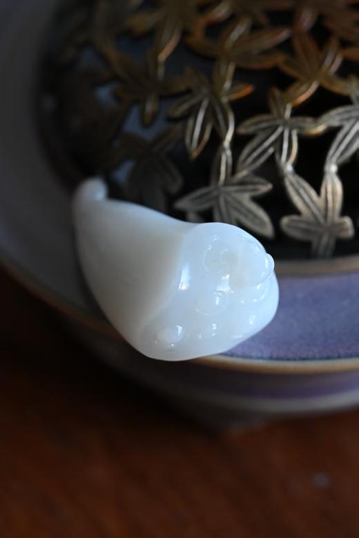 呱呱来财·和田白玉莲蓬吊坠【 嘉石2627】 商品图5