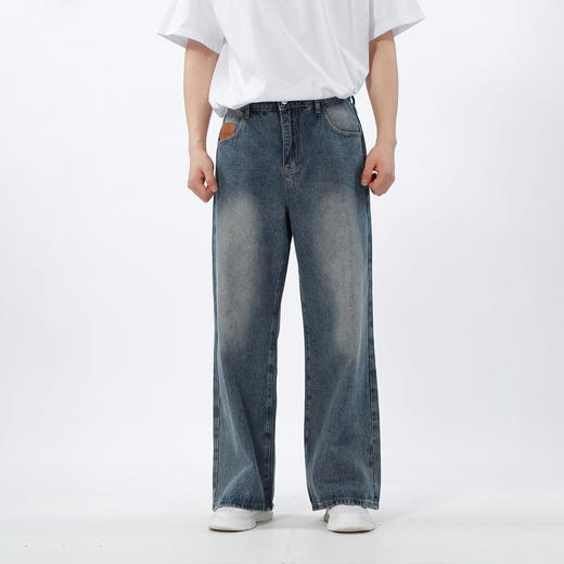 直筒洗水牛仔长裤-纪念日百货门店同款169251331 商品图0