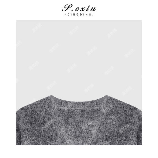 A008潘依绣丁丁宠粉韩系慵懒风软糯针织开衫Q6243 商品图2