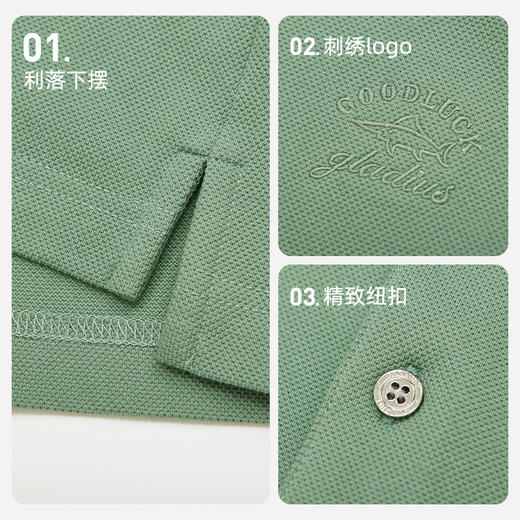 德鲨鲨鱼夏新款休闲短袖POLO衫男青年时尚棉质上衣翻领T恤 商品图4