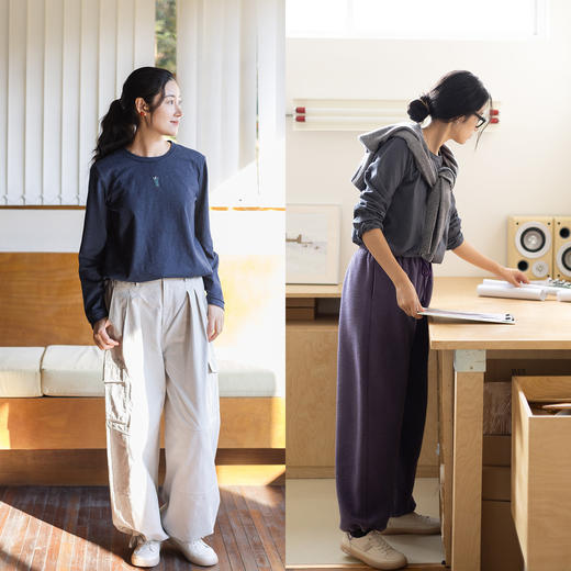 特绽放046朵/"马六六"长袖T恤·刺绣花纱T恤女春季新款松弛感上衣 商品图2