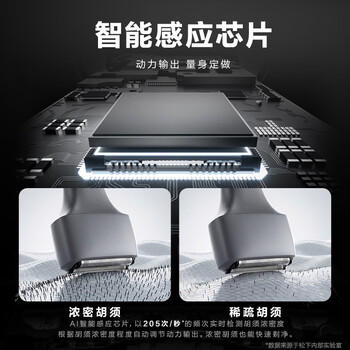 松下（Panasonic）Air电动剃须刀便携款进口磁悬浮剃须刀纤薄往复式电动刮胡刀Type-c可水洗520送男友生日礼物TM20灰 商品图6