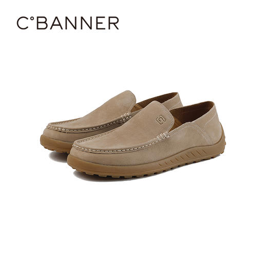 千百度2026春季男鞋质感细腻柔软纹理清晰懒人休闲A26107763 商品图4