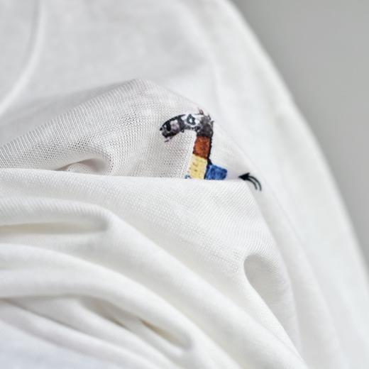 丁摩 【竹节棉衫】新款竹节棉微透长袖中长马t恤女装白色上衣打底衫5ZF-C013 商品图3