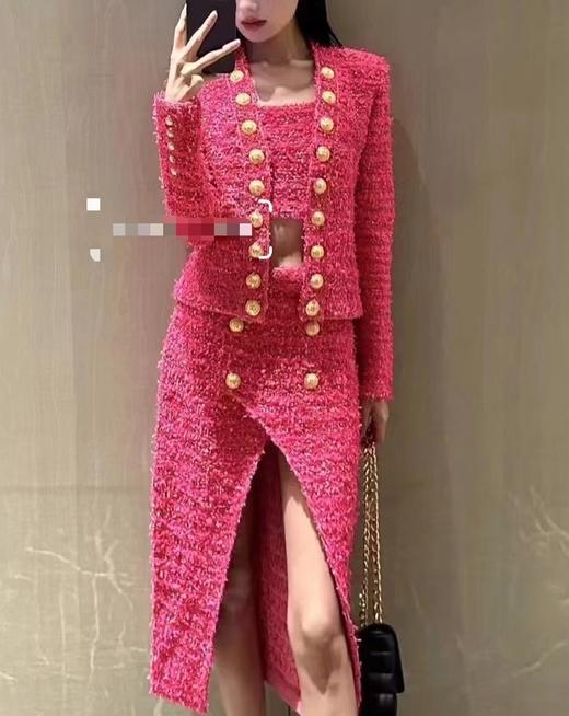 女款粗花呢双排扣外套ho 商品图3