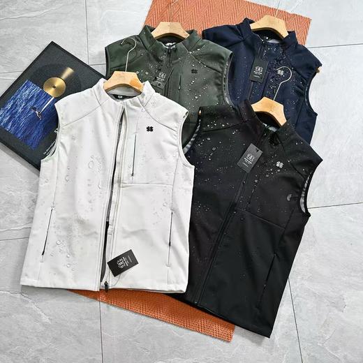 KOLONSPORT26年春季秋季可隆男女同款立领软壳加绒户外休闲防水防风马甲背心 商品图0
