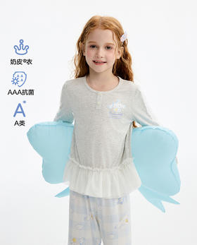 5楼爱慕儿童奶皮大耳狗晚安好眠家居服长袖上衣  AK141L363