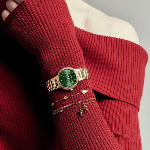 SAGA世家表 · 金色表盘轻奢女表时尚珠宝腕表套装马年轻奢小众圆表新年女友礼物 商品图4