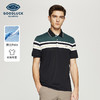 德鲨鲨鱼弹力短袖POLO衫男2026夏新款休闲条纹撞色翻领T恤 商品缩略图0