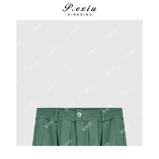 A008潘依绣丁丁宠粉复古加绒加厚老钱风休闲裤Q6415 商品图2