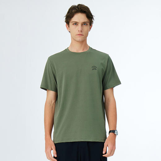 德鲨2026夏新品休闲打底衫男青年时尚简约上衣短袖圆领T恤 商品图1