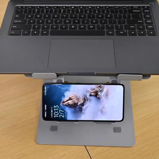 雷克森笔记本电脑支架散热铝合金底座托架站立式增高架办公 商品图4