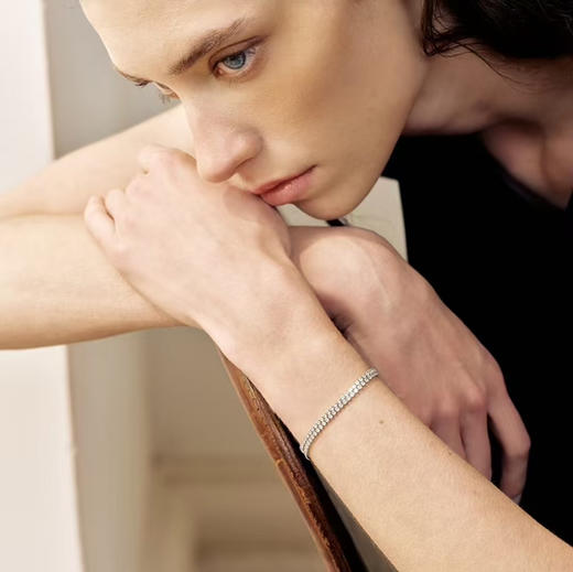 SAGA世家表 · 星迹双生手链2026年新款高颜值双排镶钻款时尚女士手链 商品图1