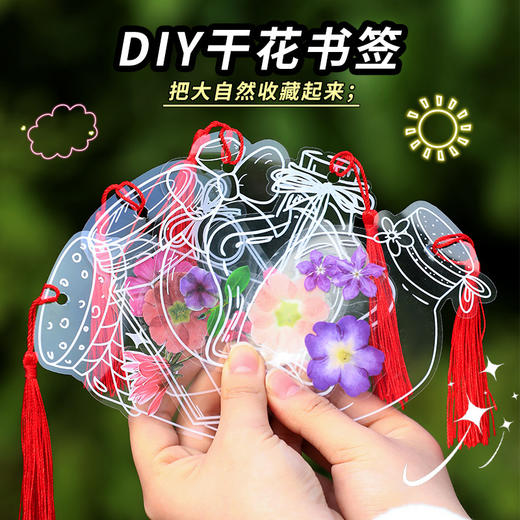 「20片装！收藏春天」干花书签手工diy材料透明标本瓶子里的春天自制压花植物花小学生玩具 商品图0