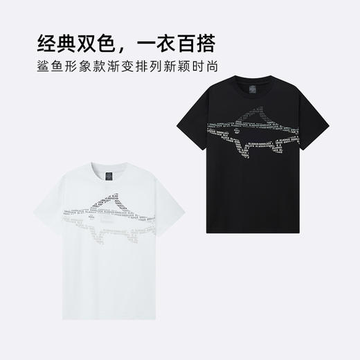 【莫代尔】德鲨黑色短袖圆领T恤男2026夏款休闲上衣打底衫 商品图4