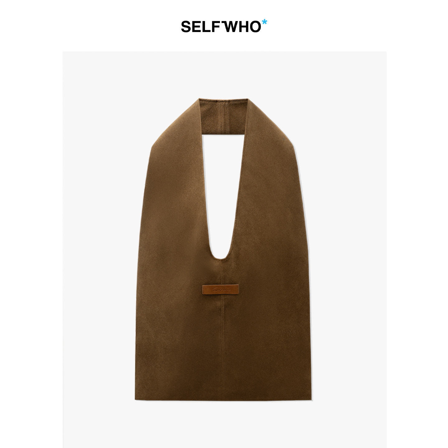 SELFWHO复古麂皮感手提包女2026春新款小众通勤百搭大容量单肩包