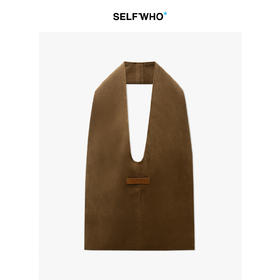 SELFWHO复古麂皮感手提包女2026春新款小众通勤百搭大容量单肩包