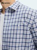波顿男士春夏季清新蓝白格长袖格子衬衫休闲棉质百搭衬衣MS111125 商品缩略图5