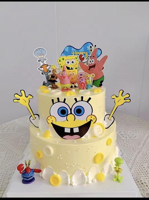 海绵宝宝 -双层蛋糕 商品图0