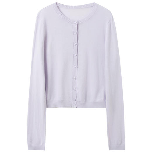 【莱赛尔醋酸】三彩2026春季新款短款长袖针织衫外套小开衫M 商品图4