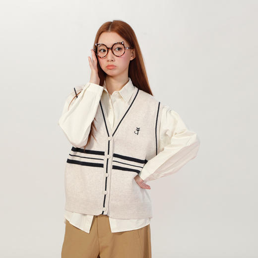 学院风彩扣温暖百搭马甲-纪念日百货门店同款169264677 商品图1