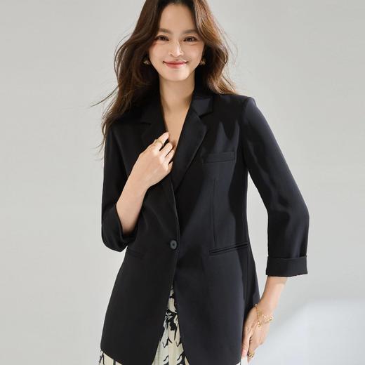 「高货sh」全新升级【铂金会员284/天猫379/差价95】(21903)洛诗琳通勤七分袖西装2026春季新款休闲修身收腰短外套女 商品图1