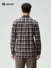 【抗菌防臭】波顿男士春秋冬季翻领中厚磨毛格子长袖衬衫修身简约百搭衬衣MS119325 商品缩略图3