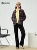 波顿女士秋冬季宽松翻领长袖格子衬衫型外套磨毛通勤百搭外套LSJ091325 商品缩略图1