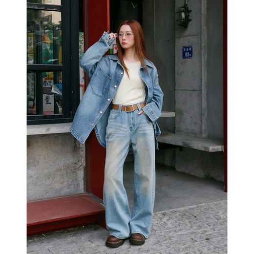 潮流猫爪直筒牛仔裤-纪念日百货门店同款169264765 商品图3