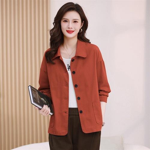 丁摩 短款外套女春秋新款大码休闲时尚薄款减龄上衣5ZF-11896 商品图1