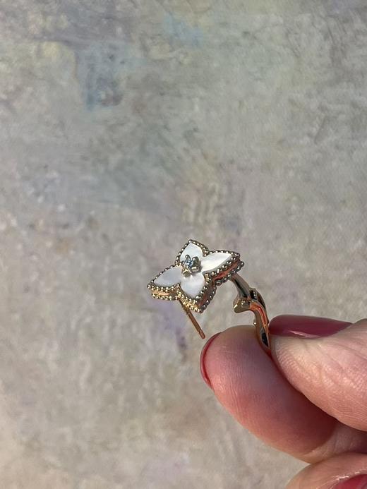 好运连连 天然贝母耳扣 银镀金耳扣  非质量问题 不退不换 商品图5