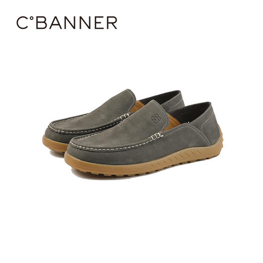 千百度2026春季男鞋质感细腻柔软纹理清晰懒人休闲A26107763 商品图5