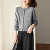 「自」全新升级【铂金会员183/天猫239/差价56】(71341)洛诗琳气质蕾丝花边圆领开衫2026春季新款纯色百搭针织外套 商品缩略图1