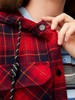 波顿女士春秋冬季翻领长袖磨毛格子衬衫连帽通勤休闲百搭舒适衬衣LS122325 商品缩略图4