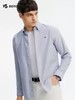 波顿春夏季男士长袖浅净色长袖衬衫微宽松休闲感衬衣MS096125 商品缩略图1