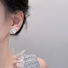 丁摩 s925纯银针耳钉女 山茶花耳环小众轻奢高级感气质耳饰5ZF-294 商品缩略图3