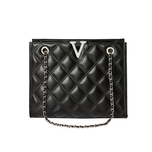 丁摩 纳兰杜黑色包包新款链条包大容量单肩腋下包女士真皮女包5ZF-0010 商品图4