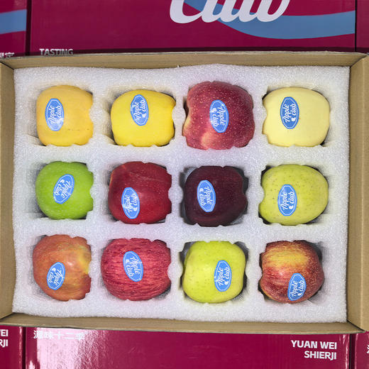 预售2.27后发货【顺丰包邮】彩虹苹果 苹果组合 苹果礼盒 12枚礼盒装 商品图3