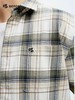 波顿春夏季男士格子长袖衬衫 绿白蓝格纹美式休闲舒爽百搭衬衣MS110125 商品缩略图4