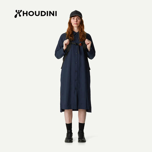 HOUDINI胡丁尼Route Shirt Dress路径女户外夏中长款衬衫长裙 860068 商品图3
