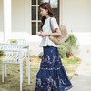 【林栖设计小店】 鸟戏花间|藏青色优雅绣花肌理感2026春新款宽松半身裙1961111 商品缩略图3