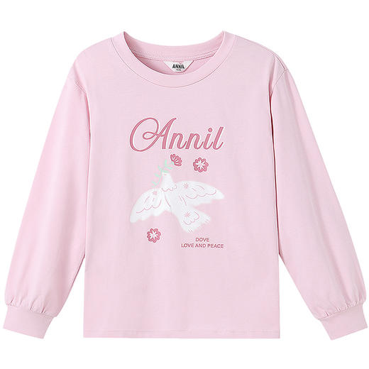 女童圆领长袖T恤春季新款安奈儿童装EG611740 商品图6