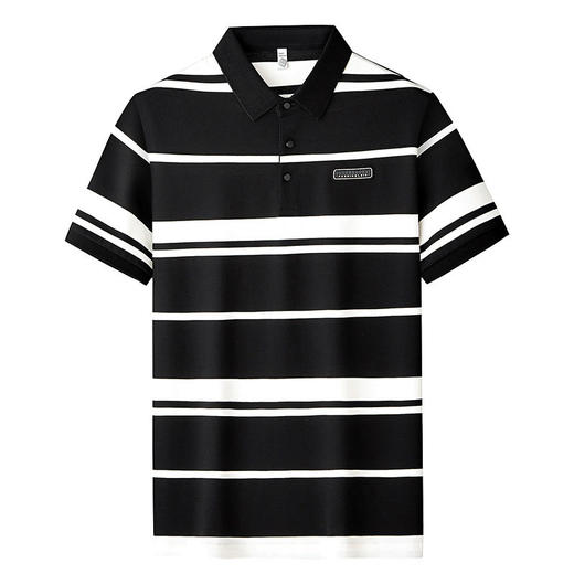 7A抗菌凉感POLO衫男装商务休闲色织条纹上衣翻领短袖男士t恤衫   STZZ-ST2562 商品图4