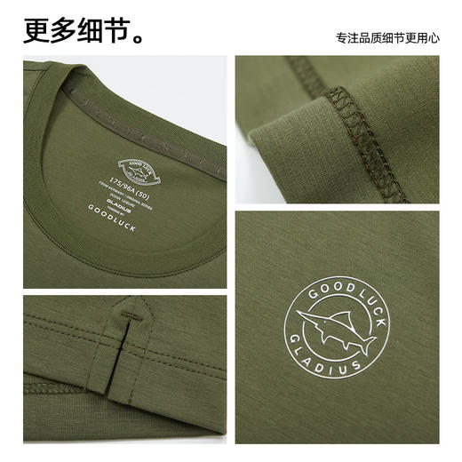 【凉感】德鲨短袖圆领T恤男青年2026夏新款休闲百搭打底衫 商品图3